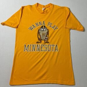 Vintage Wanna Play Minnesota Football Team Yellow Mens One Size T Shirt